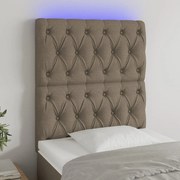 ΚΕΦΑΛΑΡΙ ΚΡΕΒΑΤΙΟΥ LED TAUPE 80X7X118/128ΕΚ. ΥΦΑΣΜΑΤΙΝΟ 3122738