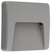 LED WALL SQUARE LUMINAIRE GREY 230V AC IP65 3W 3000K 200LM RA80 ACA SLIM42