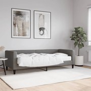 vidaXL Καναπές Κρεβάτι με Στρώμα Σκούρο Γκρι 80 x 200 εκ. Υφασμάτινο