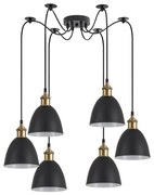 SE21-BR-10-BL6-MS2 MAGNUM BRONZE Black Metal Shade Pendant+ HOMELIGHTING 77-8768