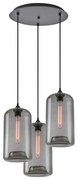 SE21-SM-19-30-3BL+ FEINT Smoked Glass Pendant+ HOMELIGHTING 77-8783