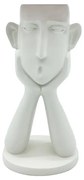 Βάζο Φιγούρα Romance 1 021874 12,8x8,8xH25,8cm White Πολυρεσίνη
