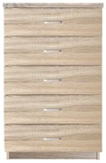 DRAWER Συρταριέρα με 5 Συρτάρια, Απόχρωση Sonoma  60x40x97cm Ε7395,2