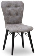Καρέκλα Τραπεζαρίας Palmira 0222813 47x44x88cm Grey-Black Wood, Fabric