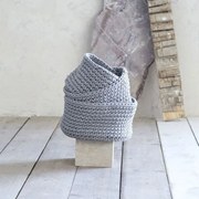 Καλάθι 28x15 - Panier Grey Nima Βαμβάκι-Πολυέστερ