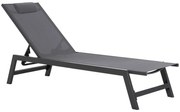 Ξαπλώστρα Με Μαξιλάρι Rabia HM5982.03 191,5x60x89,5cm Anthracite