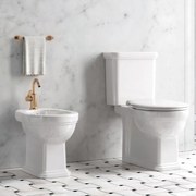 GSI Classic 871700C Λεκάνη Χαμηλής Πίεσης Πισω-Κατωστόμια 70,5cm με Καζανάκι Μηχανισμού 3/6Lt και Κάλυμμα Λευκό Soft Close