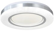 InLight Πλαφονιέρα οροφής LED 36W 3CCT από λευκό και ασημί ακρυλικό D:32cm 42016-C