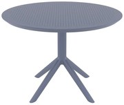 SKY DARK GREY Φ105X74εκ. ΤΡΑΠΕΖΙ ΠΟΛ/ΝΙΟΥ