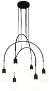 Φωτιστικό Οροφής Κρεμαστό HL-3527-6 77-3823 Everdina Black  Homelighting Μέταλλο