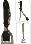 Πολυεργαλείο BBQ 5in1 (C83500990) Με ανοιχτήρι για κονσέρβα και μπουκάλι, σπάτουλα, πινέλο, λαβίδα, Από Ανοξείδωτο ατσάλι, 15 x 2 x 35cm
