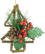 Χριστουγεννιάτικο Στολίδι Δεντράκι Στολισμένο 15cm 237069b