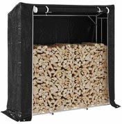vidaxL Ράφι για καυσόξυλα με κάλυμμα βροχής 200x60x200 εκ.