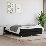 Κρεβάτι Boxspring με Στρώμα Μαύρο 140x190 εκ. Υφασμάτινο