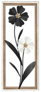 Διακοσμητικό Τοίχου Flower 125-222-350 30,5x3x71,1cm Black-White Metal,Wood