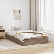 Οθωμανικό κρεβάτι χωρίς στρώμα Cappucino120x190 cm Faux Leather - Καφέ