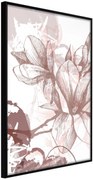 Αφίσα - Drawn Flower - 40x60 - Μαύρο - Χωρίς πασπαρτού