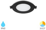 Φωτιστικό Χωνευτό Braytron BP01-60381 Μαύρο Ματ (Black Mat) CCT3