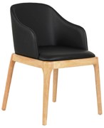 ΠΟΛΥΘΡΟΝΑ ΤΡΑΠΕΖΑΡΙΑΣ FURLAN HM9949.01 RUBBERWOOD ΣΕ ΟΑΚ-ΜΑΥΡΟ PU 54,5x58x78Υεκ. (1 Τεμμάχια)