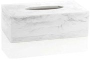 Κουτί Για Χαρτομάντηλα Marble LBTAH-BA17156 24x13x8cm White Andrea House Πολυρεσίνη