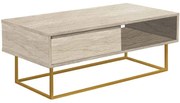 Τραπέζι Σαλονιού Laxus Dale 869VEL2528 120x60x43cm Travertine Beige