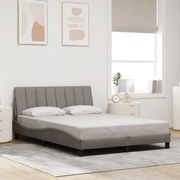 vidaXL Σκελετός Κρεβατιού Χωρίς Στρώμα Taupe 140x200 εκ. Υφασμάτινο