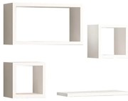 Ραφιέρα Babine pakoworld μελαμίνη σε λευκή απόχρωση 84x15x44εκ