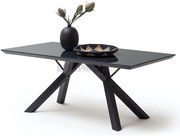 ΤΡΑΠΕΖΙ ΑΝΘΡΑΚΙ ΓΥΑΛΙ / ΜΕΤΑΛΛΟ 180x95x75