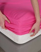 Βαμβακερό Σεντόνι με Λάστιχο Daker Υπέρδιπλη (160x200 32cm) Φούξια