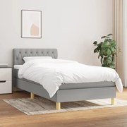 ΚΡΕΒΑΤΙ BOXSPRING ΜΕ ΣΤΡΩΜΑ ΑΝΟΙΧΤΟ ΓΚΡΙ 100X200 ΕΚ. ΥΦΑΣΜΑΤΙΝΟ 3140833