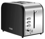 Teesa Φρυγανιερα 850W Μαυρη Stainless steel