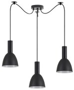 SE21-BL-4-BL3-MS2 ADEPT TUBE Black Pendant Black Metal Shade+ HOMELIGHTING 77-8549