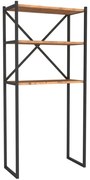 Έπιπλο Πλυντηρίου Mindy 0212627 66x34x160cm Black-Oak Μελαμίνη,Μέταλλο