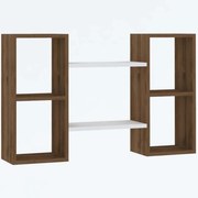 Ραφιέρα Τοίχου Bambi 835PUQ1604 105x19,6x60cm White-Walnut