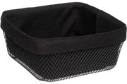 Καλάθι Ψωμιού Μayaj 169227 25,5x25,5x11,5cm Black Marva Μέταλλο