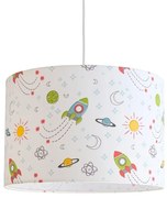 Παιδικό Φωτιστικό Κρεμαστό Happy Space 35x24cm Ε27 White-Multi Veis