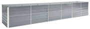 vidaXL Ζαρντινιέρα Υπερυψωμένη Γκρι 480x80x77 εκ. Γαλβαν. Χάλυβας