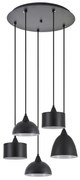 SE21-BL-B10-5BL-MS123 ADEPT FLEX Black Metal Shade Pendant+ HOMELIGHTING 77-8956