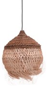 Φωτιστικό οροφής Fiorine Inart abaca σε φυσικό χρώμα Φ35x45εκ - 339-000019