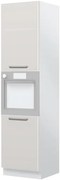 Επιδαπέδιο ντουλάπι φούρνου ψηλό Modena K23-60-2KR-Λευκό γυαλιστερό - Γκρι Ανοιχτό - 60.00Χ60.00Χ235.00cm
