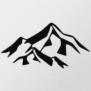 Διακοσμητικό Τοίχου Mountain 279ENZ1153 80x40cm Black Wallity Metal