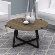 Τραπεζάκι Σαλονιού Mauricio 0256479 78x78x43cm Walnut-Anthracite