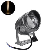 GloboStar® SPOT-XENIA 90632 Σποτ Φωτισμου Wall Washer LED 16W 1440lm 3° DC 24V Αδιάβροχο IP65 Φ9 x Υ12cm Θερμό Λευκό 3000K - Σφυρήλατο Γκρι - 3 Years Warranty