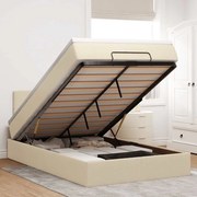 Οθωμανικό κρεβάτι με στρώμα Cream 120x200cm ύφασμα