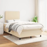 Κρεβάτι Boxspring με Στρώμα Κρεμ 120x200 εκ. Υφασμάτινο