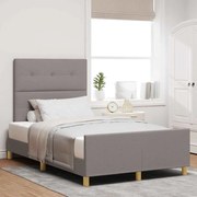 vidaXL Σκελετός Κρεβατιού με κεφαλάρι Taupe 120 x 200 cm ύφασμα