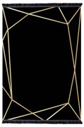 Χαλί σαλονιού C7723.30 με Κρόσια Μαύρο - Χρυσό 180x280 εκ. 180x280x1 εκ.