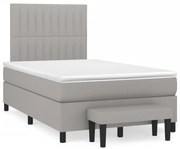 ΚΡΕΒΑΤΙ BOXSPRING ΜΕ ΣΤΡΩΜΑ ΑΝΟΙΧΤΟ ΓΚΡΙ 120X190 ΕΚ. ΥΦΑΣΜΑΤΙΝΟ 3270369