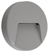 LED WALL ROUND LUMINAIRE GREY 230V AC IP65 3W 3000K 200LM RA80 - SLIM41