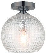 Φωτιστικό Οροφής - Πλαφονιέρα Talisa 4169900 Clear-Black Viokef Μέταλλο,Γυαλί